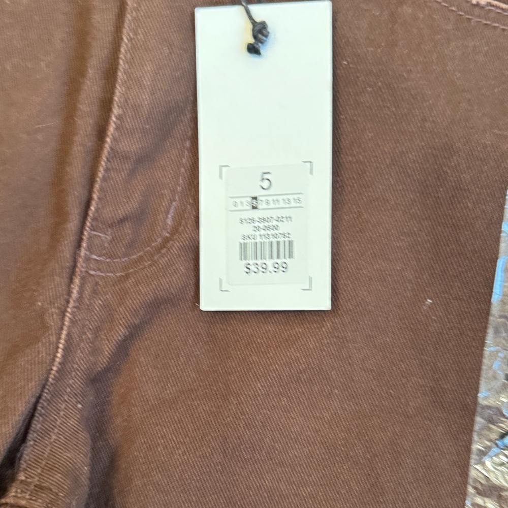 NWT MOM Refuge Denim Chestnut Brow Jeans Juniors Size 5 - Picture 4 of 8